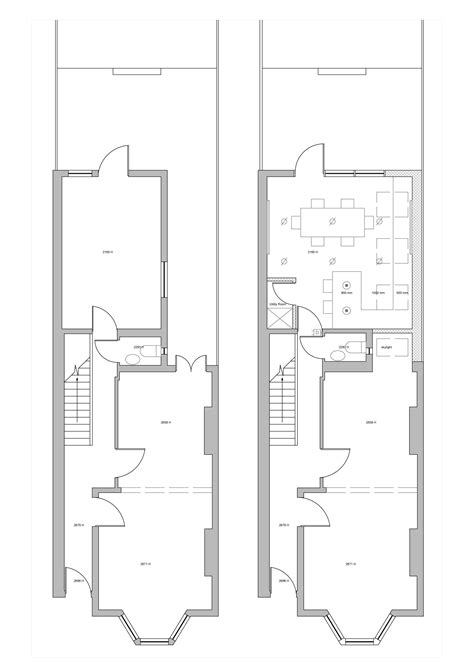 Side Return Extension Floorplan Semi Detached House Extension S