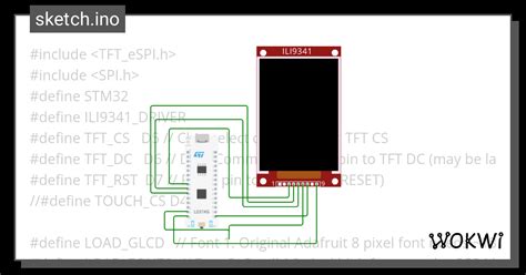 TFT ESPI For STM32 Copy 2 Wokwi ESP32 STM32 Arduino Simulator