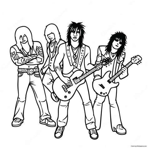 Rock Band Colouring Pages