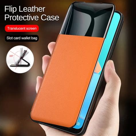 Leather Flip Smart Mirror Case For Tecno Camon 18 18P 18T 18I Spark Go