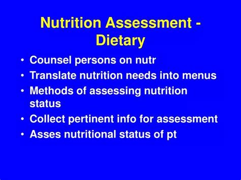 Ppt Nutrition Assessment Dietary Powerpoint Presentation Free