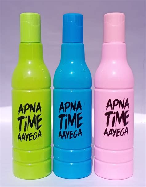 PET Screw Cap Apna Time Aayega Bottle Use For Storage Juice 500ml At