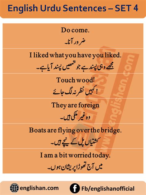 English Sentences Of Daily Use With Urdu With Pdf Set 4 English