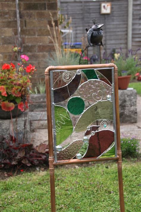 Tiffany Style Stained Glass Garden Art Yard Art By Adastainedglass Stained Glass Diy Stained