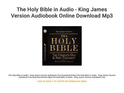 The Holy Bible In Audio King James Version Audiobook Online Download