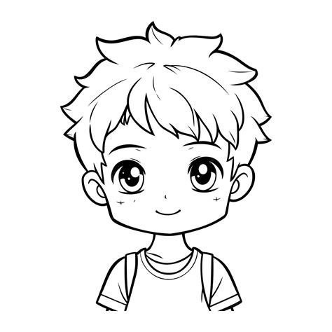 Cute Little Boy Face Cartoon Vector Illustration Graphic Design Vector