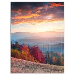 Sunrise in Carpathian Mountains - Landscape Photo Glossy Metal Wall Art ...