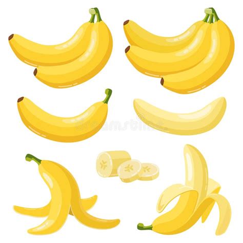 Bananas De Dibujos Animados Banana Pelada De Fruta Amarilla Tropical Y Panda De Plátanos