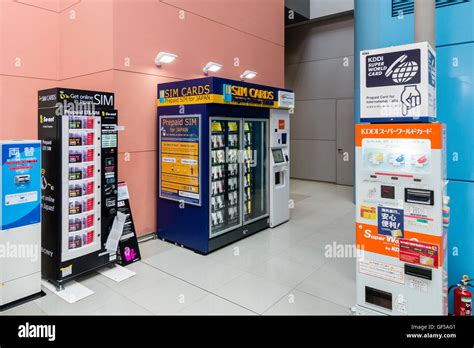 Japan, Osaka, Kansai airport, KIX. Interior of terminal one building ...