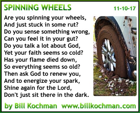 Spinning Wheels — A Poem By Bill Kochman Bills Bible Basics Blog