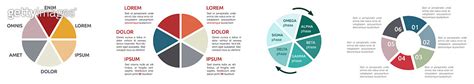 Circle Divided Into Six Equal Parts Different Versions Infographics