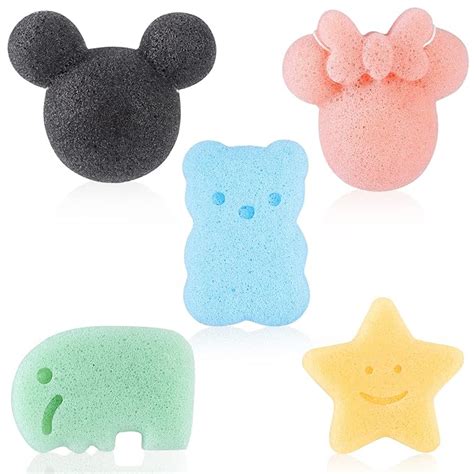 Amazon Kecuco Konjac Baby Bath Sponge For Bathing Classic Shapes