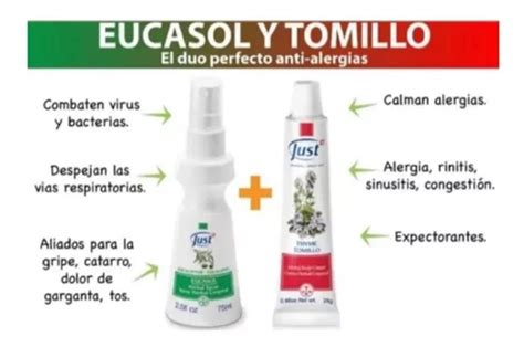 Eucasol Spray De Eucalipto 75ml Y Crema De Tomillo 30g Just Envío gratis