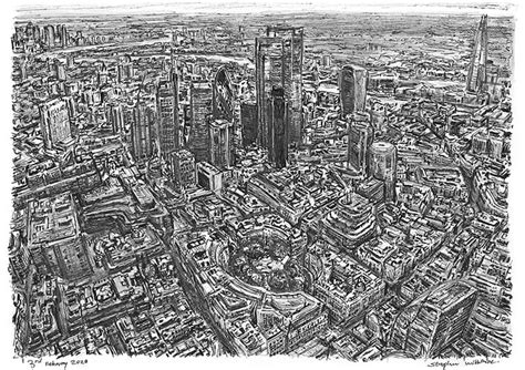 Buy Prints of Aerial view of City of London