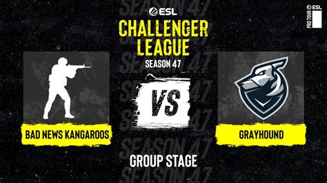 Bad News Kangaroos Vs Grayhound Map Anubis Esl Challenger