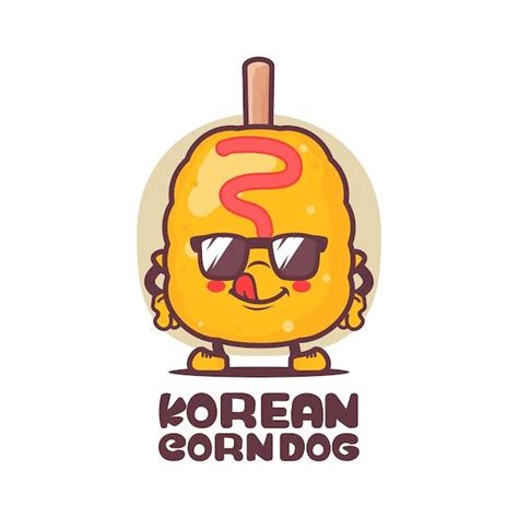 Premium Vector Korean Corn Dog Cartoon Mascot Food Vector