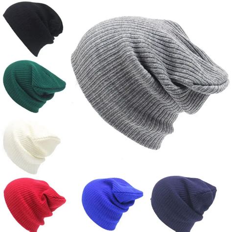 2018 Men S Women Casual Unisex Solid Color Beanie Knit Ski Cap Hip Hop