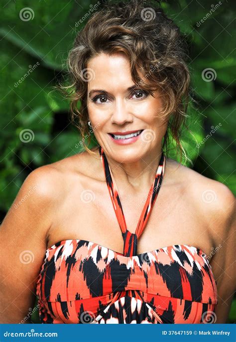 Beautiful Mature Woman Headshot Stock Image Cartoondealer