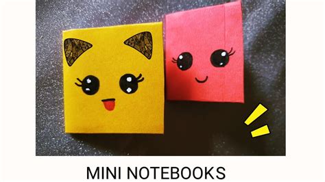 Diy Mini Notebooks One Sheet Of Paper Diy Back To School Youtube