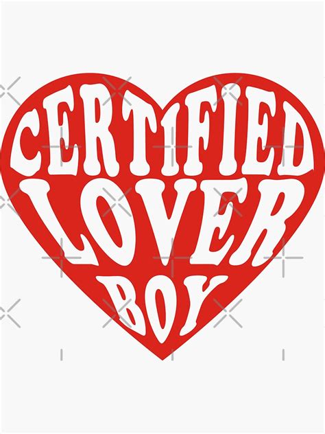 Certified Lover Boy Sticker By Ystudioblr Redbubble