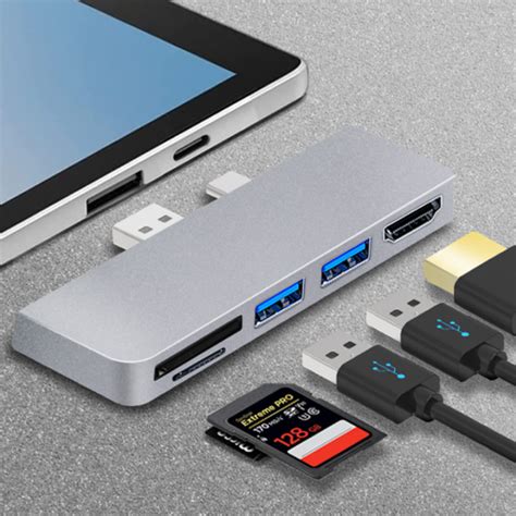 5 In 1 Usb C Hub Docking Station Type C ถึง Hdmi Usb30 Sdtf Card