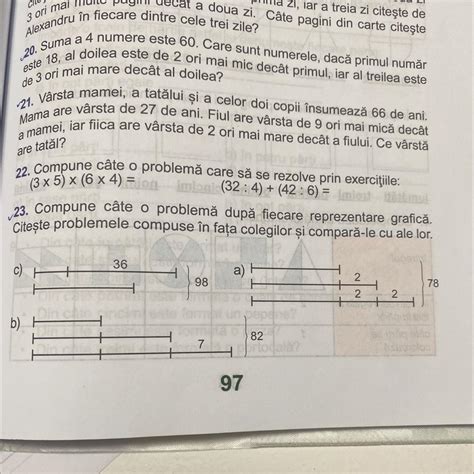 23 Compune câte o problemă după fiecare reprezentare grafică Citește