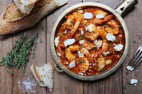 Theo’s Prawn Saganaki Greek Prawns With Tomato And Feta Recipe