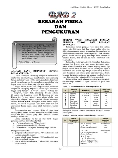 Bab 2 Besaran Satuan Dimensi Dan Pengukuran Pdf