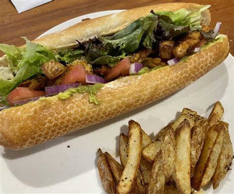 Made This Massive Peri Peri ‘chicken’ Sandwich With Guacamole Vegan Aioli And Salad Possibly