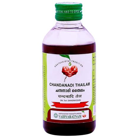 Vaidyaratnam Chandanadi Thailam 200 Ml Pack Of 1 Ayurvedic Products