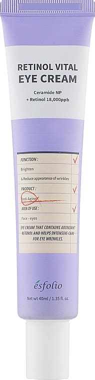 Eye Cream Esfolio Retinol Vital Eye Cream Makeup Uk