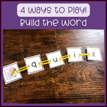 Qu Digraph Activities Hands On Word Work Center Qu Blend Chain Link