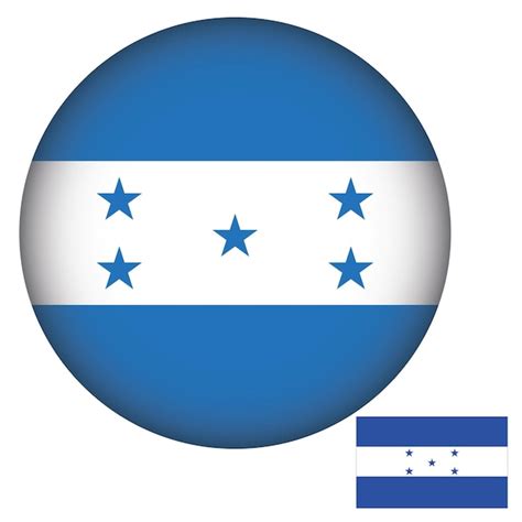 Premium Vector Honduras Flag Round Shape Vectors