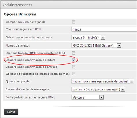 Como solicitar confirmação de leitura pelo Roundcube Preguntas