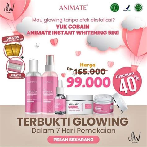 Animate Instant Whitening Series In Ewa Kos Lazada Indonesia