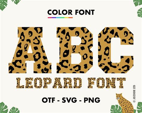 Leopard Font Svg Leopard Alphabet Letters Svg Leopard Print Etsy