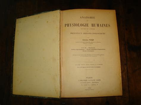 Anatomie Et Physiologie Humaines Suivies De L Etude Des Principaux