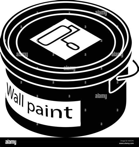 Wall Paint Bucket Icon Simple Style Stock Vector Image And Art Alamy