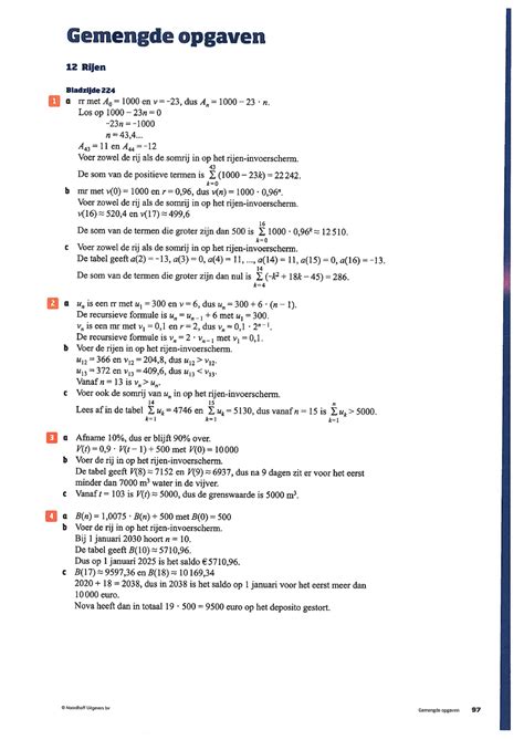Vwo WA Deel 4 Gemengde Opgaven Uitwerkingen Wiskunde A Studeersnel