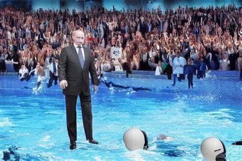 Putin And Aquatic Disco Hyper Realistic Photo Highly Stable