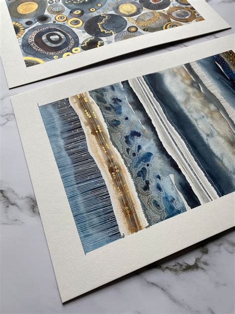 A Gicl E Print Stormy Skies Stripe Watercolour Etsy