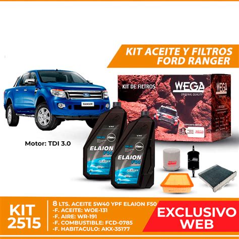 Kit Cambio De Aceite Y Filtros Para Ford Ranger Lubritodo