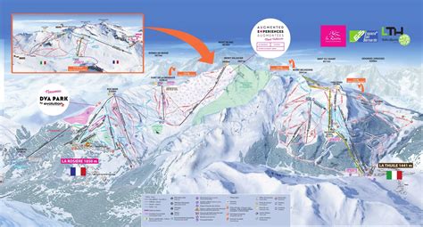 La Rosière Piste Map / Trail Map