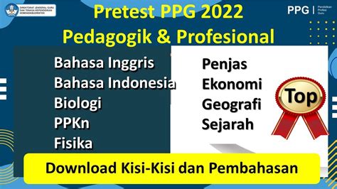 Terbaru Soal Pretest Profesional PPG 2022 Semua Bidang Studi YouTube