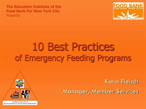 Ppt 10 Best Practices Of Emergency Feeding Programs Powerpoint