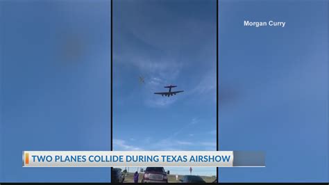 Graphic Video Warning Two Aircraft Collide Crash During Dallas Air