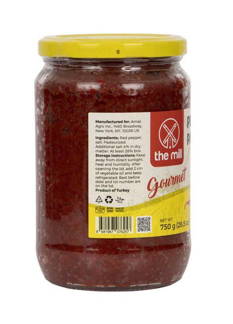 The Mill Gurme Tatlı Biber Salçası 750 g Cam Kavanoz Arnas Market