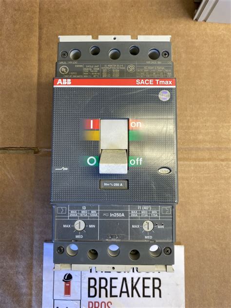 ABB SACE Tmax T4N 250 3 Pole Breaker 1YR WRNTY Recon EBay