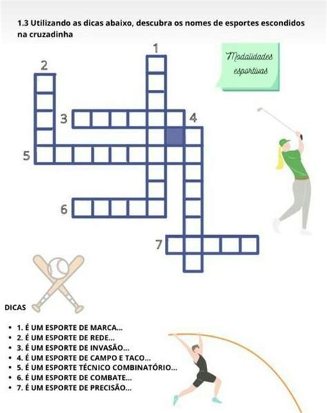 Utilizando As Dicas Abaixo Descubra Os Nomes De Esportes Escondidos Na