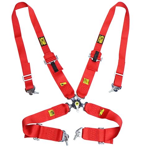 Car 4 Point Seat Belt Quick Release Adjustable Strap Nylon Harness